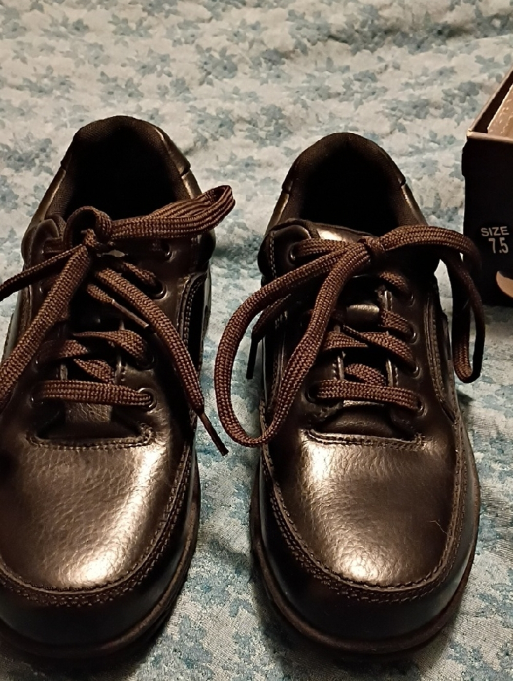 Men's Rockport Eureka 7.5 K71218 Classic Black Leather Lace-Up Shoes